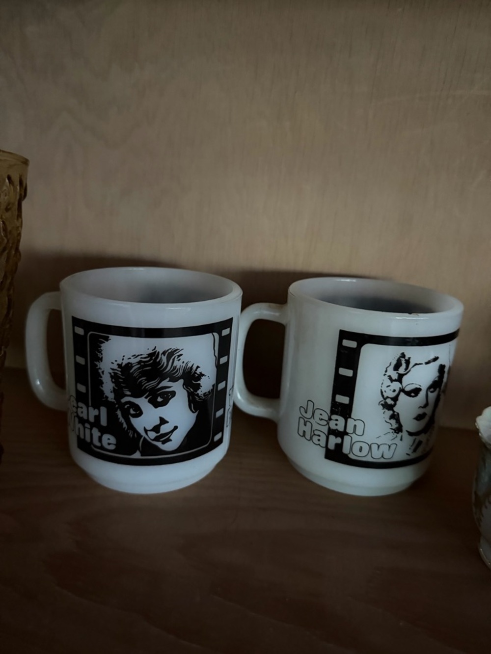 White Ceramic Vintage-Style Film Star Mug